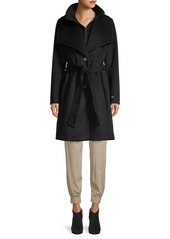 Soia & Kyo Belted Storm-Placket Coat