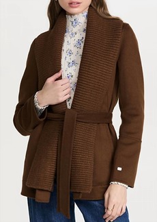 Soia & Kyo Gabby Fitted Wool Coat In Chestnut
