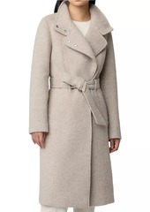 Soia & Kyo Genie Belted Wool-Blend Coat