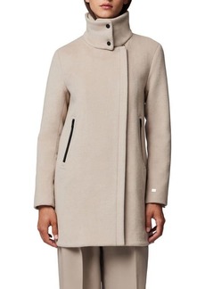 Soia & Kyo Abbi Wool Blend Coat with Removable Quilted Puffer Bib