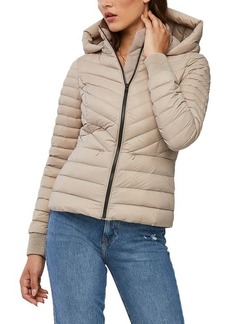 Soia & Kyo Chalee Water Repellent 700 Fill Power Down Lightweight Hooded Jacket in Fawn at Nordstrom