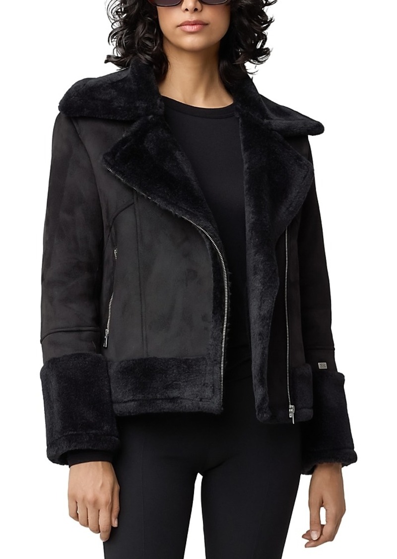 Soia & Kyo Faux Shearling Biker Jacket