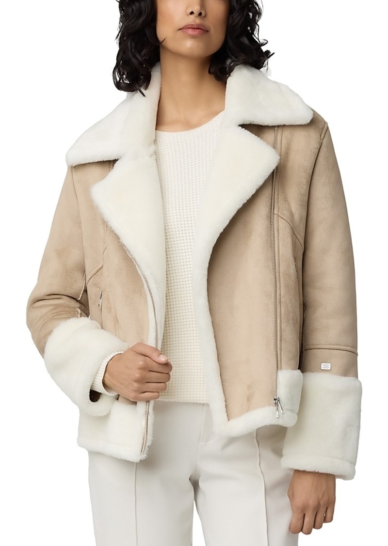 Soia & Kyo Faux Shearling Biker Jacket