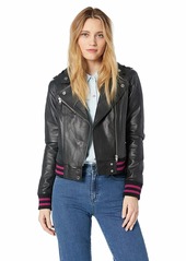 Soia & Kyo Women's Arisa Bomber Fit Leather Jacket  XS