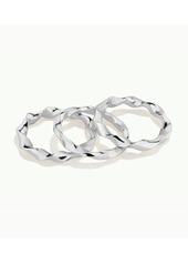 Soko Twist Infinity Stacking Rings - Chrome plated