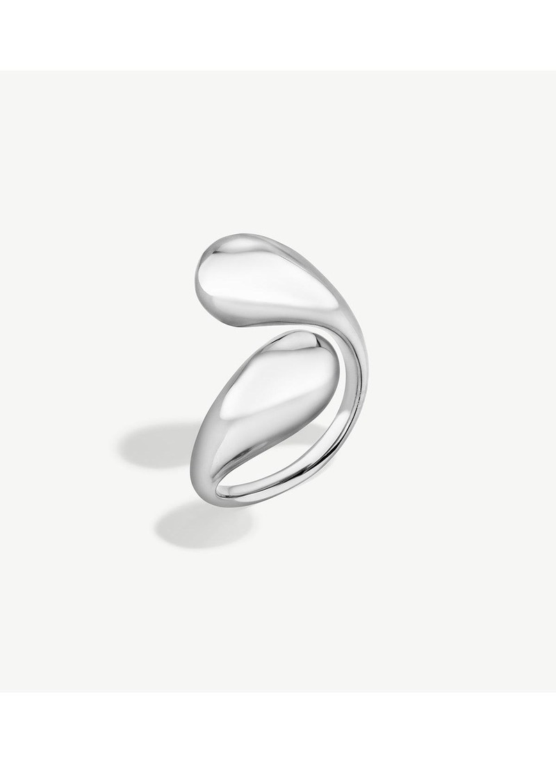 Soko Twisted Dash Ring - Chrome plated