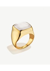 Soko Umbo Square Statement Ring - 24k gold plated/clear