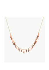 Soko Uwepo Necklace - 24k gold plated/red