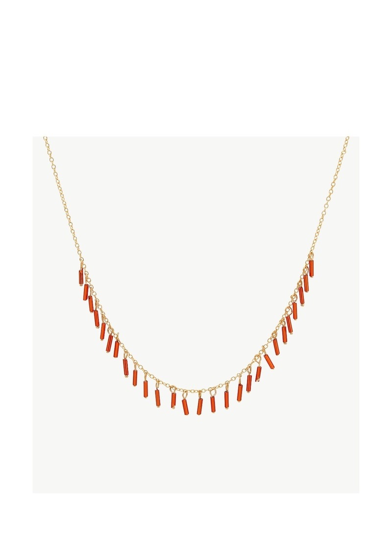 Soko Uwepo Necklace - 24k gold plated/red