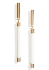 SOKO Raha Linear Drop Earrings in Gold/White at Nordstrom