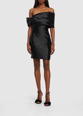 Solace London Edda Asymmetric Twill Mini Dress