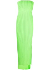 Solace London pleated strapless maxi dress