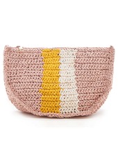 Sole Society Chade Stripe Woven Crossbody Bag in Oyster Pink at Nordstrom