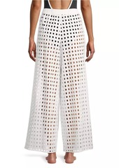 Solid & Striped Delaney Eyelet Cotton Cover-Up Pants