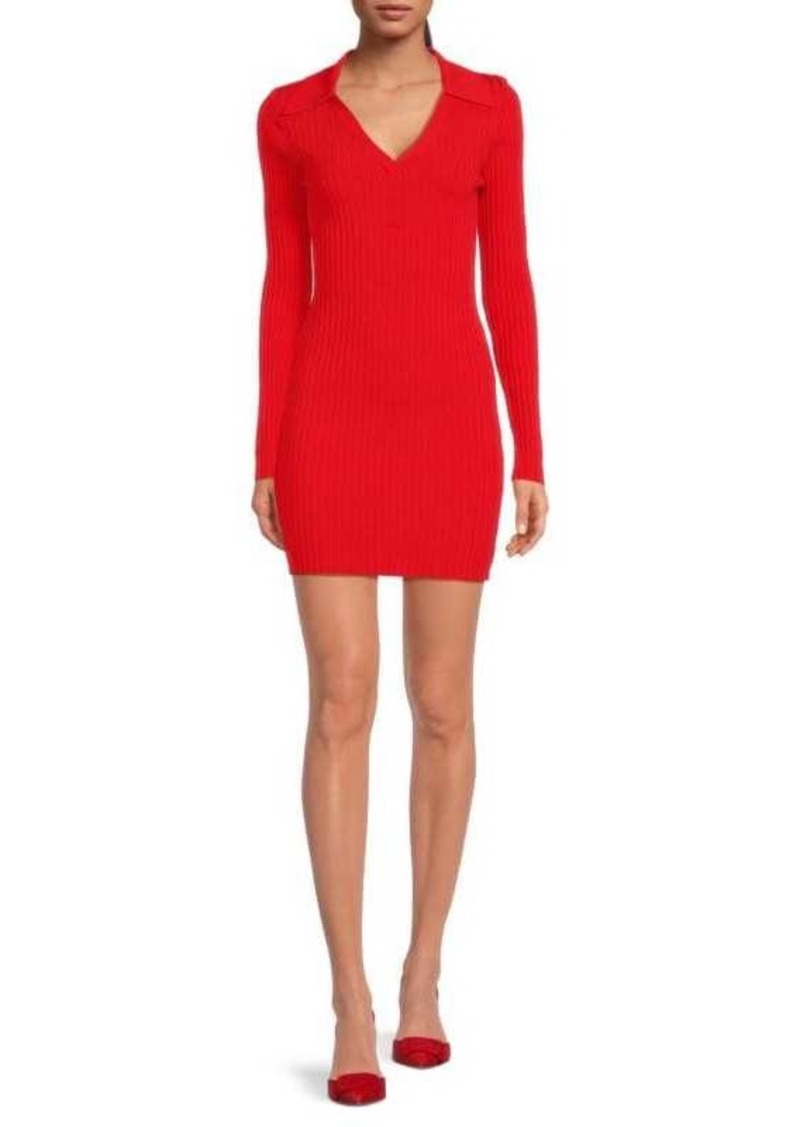 Solid & Striped Geena Ribbed Mini Sweater Dress