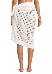 Solid & Striped Knotted Eyelet Sarong