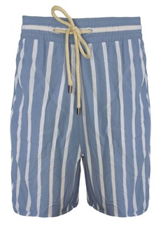 Solid & Striped Men The Classic Drawstrings Swim Shorts Trunks In Steel Blue White