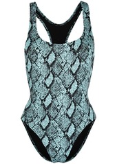 Solid & Striped snakeskin-print swimsuit