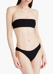 Solid & Striped - Annabelle reversible ribbed low-rise bikini briefs - Black - XL