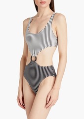 Solid & Striped - Bailey cutout ring-embellished swimsuit - Black - XS