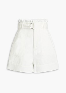 Solid & Striped - Belted cotton-twill shorts - White - XS