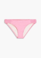 Solid & Striped - Elle woven low-rise bikini briefs - Pink - XS