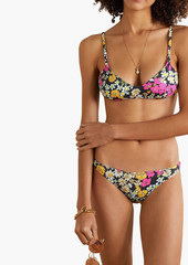 Solid & Striped - Il Pellicano Rachel floral-print low-rise bikini briefs - Black - XS