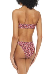 Solid & Striped - Tati floral-print high-rise bikini briefs - Red - XS