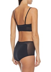 Solid & Striped - The Brigitte mesh-trimmed bikini top - Black - XS