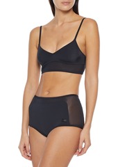 Solid & Striped - The Brigitte mesh-trimmed bikini top - Black - XS