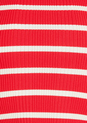 Solid & Striped - The Carson striped ribbed-knit top - Red - XS