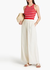 Solid & Striped - The Carson striped ribbed-knit top - Red - XS