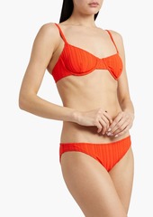 Solid & Striped - The Eva ribbed low-rise bikini briefs - Orange - XS