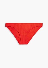 Solid & Striped - The Eva ribbed low-rise bikini briefs - Orange - XS