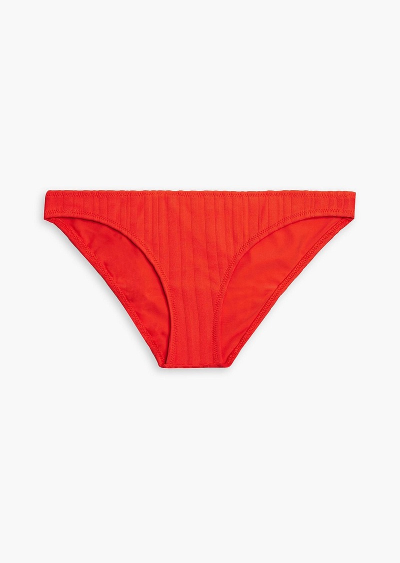 Solid & Striped - The Eva ribbed low-rise bikini briefs - Orange - XXS