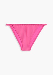 Solid & Striped - The Lulu ribbed recycled low-rise bikini briefs - Pink - L