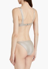 Solid & Striped - The Molly metallic low-rise bikini briefs - Metallic - XS