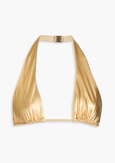 Solid & Striped - The Nani metallic triangle bikini top - Metallic - XS