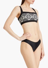 Solid & Striped - The Scottie printed bikini top - Black - XS