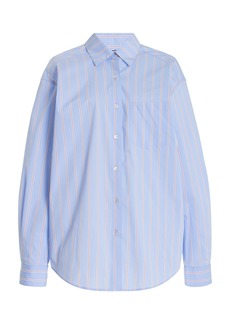 Solid & Striped - x Sofia Richie Grainge Exclusive The Jancy Cotton Shirt - Light Blue - M - Moda Operandi