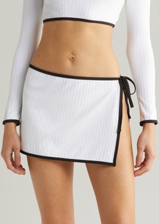 Solid & Striped Rib Cover-Up Miniskirt