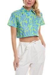 Solid & Striped The Cropped Cabana Linen-Blend Shirt