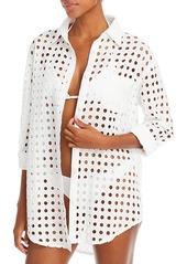Solid & Striped The Oxford Eyelet Tunic Swim Cover-Up
