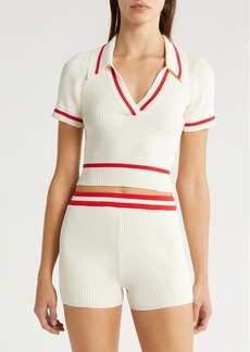 Solid & Striped The Ronnie Crop Cover-Up Polo