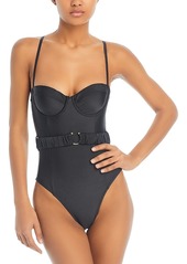 Solid & Striped The Spencer Belted One Piece Swimsuit
