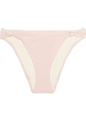 Solid & Striped Woman The Jade Knotted Ribbed Low-rise Bikini Briefs Pastel Pink