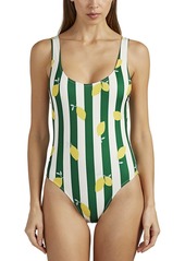 solid and striped lemon one piece