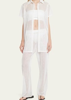 Solid & Striped Solid and Striped The Avril Cotton Gauze Mesh Pants
