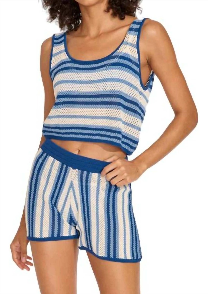 Solid & Striped The Charlie Top In Marina Blue Stripe