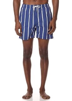 Solid & Striped The Classic Drawstrings Swim Shorts Trunks In Bondi Slate Stripe